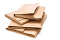 Stack of cardboard book mailers Royalty Free Stock Photo