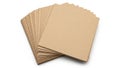 Stack of cardboard sheets isolated on white background Royalty Free Stock Photo