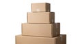 Stack of cardboard shipping boxes for storage and moving ready for delivery Royalty Free Stock Photo