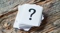 The Stack of Question Cards.AI generated image Royalty Free Stock Photo