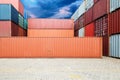 Stack of Cargo Containers at the docks