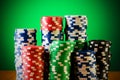 Stack of casino chips Royalty Free Stock Photo