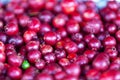 Stack of Cattley guavas on a market stall