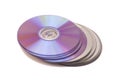 Stack of cd roms. CD & DVD disk Royalty Free Stock Photo