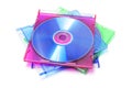 Stack of CDs in Plastic Cases Royalty Free Stock Photo