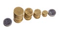 Stack cents Royalty Free Stock Photo