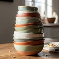 Soft-focus elements like a window and other kitchenware in the backgroun Royalty Free Stock Photo