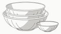 Stack of ceramic bowls, kitchenware and dining essentials, vector design Generative AI Royalty Free Stock Photo