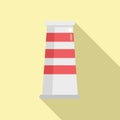 Stack chimney icon flat vector. Smoke factory