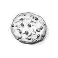 stack chocolate chip cookie ai generated