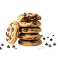 Stack of chocolate chip cookies Royalty Free Stock Photo