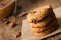 Stack of chocolate cookies Royalty Free Stock Photo