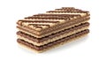 A stack of chocolate covered gra graham crack crackers (ai generated) Royalty Free Stock Photo