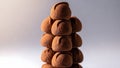 Stack of Chocolate Truffles Royalty Free Stock Photo