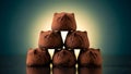 Stack of Chocolate Truffles Royalty Free Stock Photo