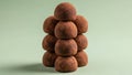Stack of Chocolate Truffles Royalty Free Stock Photo