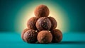 Stack of Chocolate Truffles Royalty Free Stock Photo