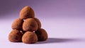 Stack of Chocolate Truffles Royalty Free Stock Photo