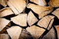 Stack of chopped fire wood Royalty Free Stock Photo