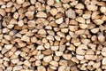 Stack of chopped fire wood Royalty Free Stock Photo