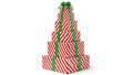 Stack of christmas presents isolated on white background Royalty Free Stock Photo