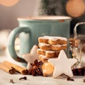 Zimtsterne, homemade german christmas cookies Royalty Free Stock Photo