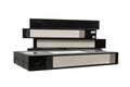 Stack of classic black VHS video tapes Royalty Free Stock Photo