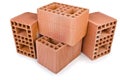 Stack of clay bricks