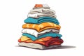 Stack of clean clothes vector flat minimalistic isolated vector style illustration Royalty Free Stock Photo