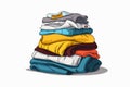 Stack of clean clothes vector flat minimalistic isolated vector style illustration Royalty Free Stock Photo