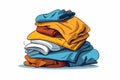 Stack of clean clothes vector flat minimalistic isolated vector style illustration Royalty Free Stock Photo