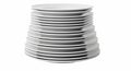 Stack of clean white dinner plates Royalty Free Stock Photo
