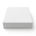 Stack of clean white paper sheets neatly arranged on a flat surface Royalty Free Stock Photo