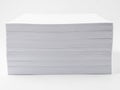 Stack of clean, white printer paper isolated on white background Royalty Free Stock Photo