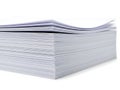 Stack of clean, white printer paper ready for use Royalty Free Stock Photo