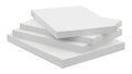 Stack of clean white rectangular panels or sheets placed on top of each other Royalty Free Stock Photo