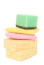 Stack of cleaning sponges