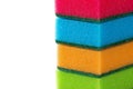 Stack of cleaning sponges isolated Royalty Free Stock Photo