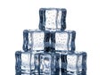 Stack of clear ice cubes Royalty Free Stock Photo