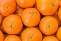 Stack of clementines closeup