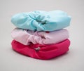 Stack of cloth diapers different colors Royalty Free Stock Photo