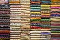 Stack of cloth on the shelf Royalty Free Stock Photo
