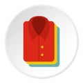 Stack of clothing icon circle