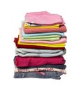 Stack of clothing shirts