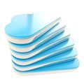 Stack of cloud shaped hdd server components Royalty Free Stock Photo