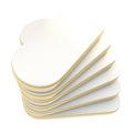 Stack of cloud shaped hdd server components Royalty Free Stock Photo