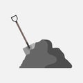Stack of Coal Shovel Industry Mining Vector Illustration Graphic Royalty Free Stock Photo