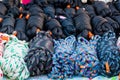 Stack of Coiled Nylon Rope.