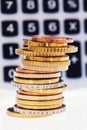 A stack of coins Royalty Free Stock Photo