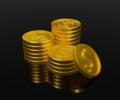 Stack Of Coins. Money. Gold Coins. Origianal 3D Assets. Pile of Money. 3D render. Royalty Free Stock Photo